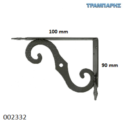 Εικόνα της ΓΩΝΙΑ 090x100mm ΜΑΥΡΗ ΔΙΑΚΟΣΜΗΤΙΚΗ AMIG