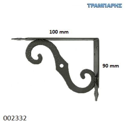 Εικόνα της ΓΩΝΙΑ 090x100mm ΜΑΥΡΗ ΔΙΑΚΟΣΜΗΤΙΚΗ AMIG-0932