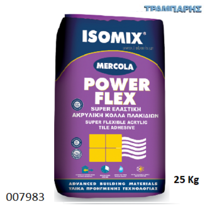 Picture of ΚΟΛΛΑ ΠΛΑΚΙΔΙΩΝ 25 Kg C2TE S1 ISOMIX POWERFLEX Σε σκόνη