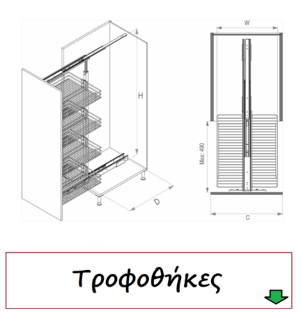 Εικόνα για την κατηγορία Συρμάτινα Τροφοθήκες