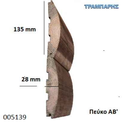 Εικόνα της ΕΠΕΝΔΥΣΗ ΚΟΡΜΟΥ 28x135 mm Εμποτισμού ΠΕΥΚΟ Α