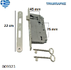 Εικόνα της ΚΛΕΙΔΑΡΙΑ 45x75 mm 22 cm πλάκα ΟΒΑΛ ΝΙΚΕΛ Gevy