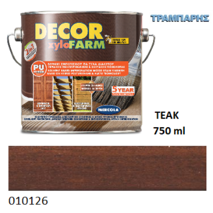 Εικόνα της ΒΕΡΝΙΚΙ ΕΜΠΟΤΙΣΜΟΥ ΤΕΑΚ Διαλύτου DECOR XYLOFARM THIXO  750ml