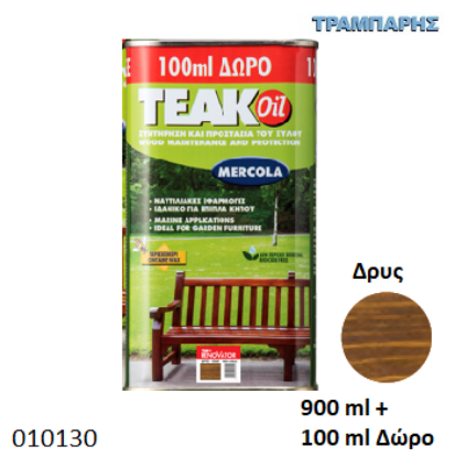 Εικόνα της TEAK OIL RENOVATOR  ΔΡΥΣ  1 Lt 900ml + 100ml ΔΩΡΟ