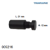 Picture of ΑΠΟΣΤΑΤΗΣ  Φ12 x L21 mm Μαύρο Αλουμίνιο