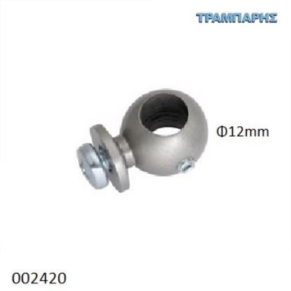 Picture of ΣΥΝΔΕΤΗΡΑΣ Φ12 mm ΜΟΝΟΣ κουρτινόβεργας slim Νίκελ ματ