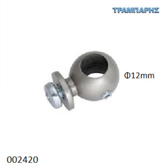 Εικόνα της ΣΥΝΔΕΤΗΡΑΣ Φ12 mm ΜΟΝΟΣ κουρτινόβεργας slim Νίκελ ματ