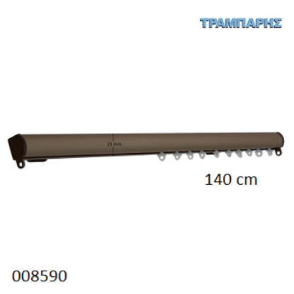 Εικόνα της ΣΙΔΗΡΟΔΡΟΜΟΣ 140 cm SLIM ΟΒΑΛ 21x23 mm (κομπλέ) Οξειδέ