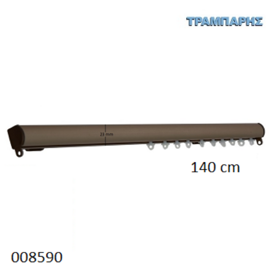 Picture of ΣΙΔΗΡΟΔΡΟΜΟΣ 140 cm SLIM ΟΒΑΛ 21x23 mm (κομπλέ) Οξειδέ