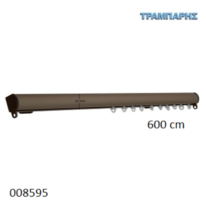 Εικόνα της ΣΙΔΗΡΟΔΡΟΜΟΣ 600 cm SLIM ΟΒΑΛ 21x23 mm (κομπλέ) Οξειδέ
