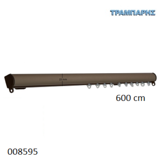 Εικόνα της ΣΙΔΗΡΟΔΡΟΜΟΣ 600 cm SLIM ΟΒΑΛ 21x23 mm (κομπλέ) Οξειδέ