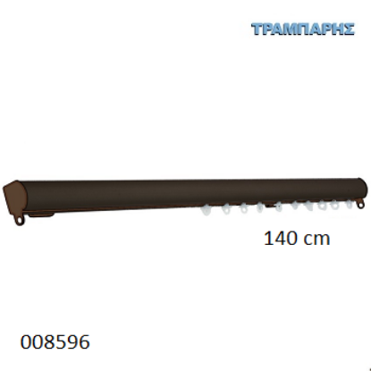 Picture of ΣΙΔΗΡΟΔΡΟΜΟΣ 140 cm SLIM ΟΒΑΛ 21x23 mm (κομπλέ) Σκουριά