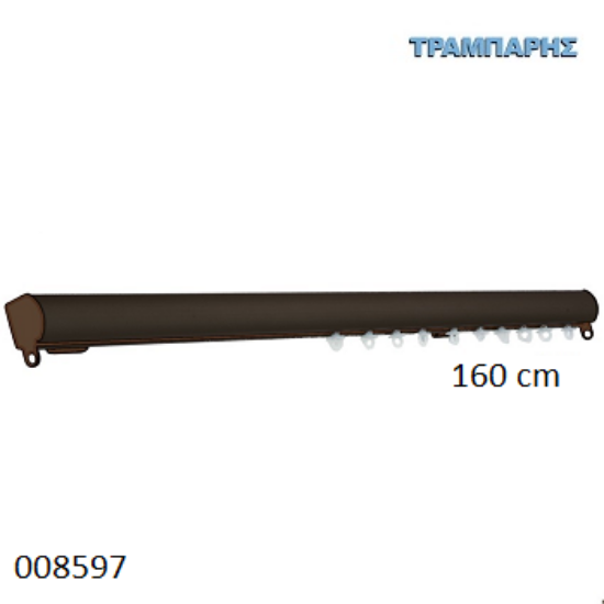 Picture of ΣΙΔΗΡΟΔΡΟΜΟΣ 160 cm SLIM ΟΒΑΛ 21x23 mm (κομπλέ) Σκουριά