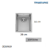 Εικόνα της ΝΕΡΟΧΥΤΗΣ Inox 38x44 cm 1B Γούρνα 34x40x20 cm Astris ΒΟΥΡΤΣΙΣΜΕΝΟ PYRAMIS