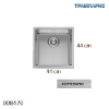 Εικόνα της ΝΕΡΟΧΥΤΗΣ Inox 44x44 cm 1B Γούρνα 40x40x20 cm Astris ΒΟΥΡΤΣΙΣΜΕΝΟ Pyramis