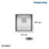 Εικόνα της ΝΕΡΟΧΥΤΗΣ Inox 44x44 cm 1B Γούρνα 40x40x20 cm Lume ΓΥΑΛΙΣΜΕΝΟ Pyramis