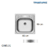 Εικόνα της ΝΕΡΟΧΥΤΗΣ Inox 48x48 cm 1B Γούρνα 40x34x19 cm ET34 ΓΥΑΛΙΣΜΕΝΟ Pyramis