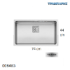 Εικόνα της ΝΕΡΟΧΥΤΗΣ Inox 74x44 cm 1B Γούρνα 70x40x20 cm Lume ΓΥΑΛΙΣΜΕΝΟ Pyramis