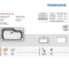 Εικόνα της ΝΕΡΟΧΥΤΗΣ Inox 86x50 cm 1B Γούρνα 75x41,5x21 cm Titan ΣΑΤΙΝΕ Pyramis