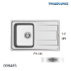 Εικόνα της ΝΕΡΟΧΥΤΗΣ Inox 79x50 cm 1B Γούρνα 33x40x19 cm Alea ΓΥΑΛΙΣΜΕΝΟ Pyramis