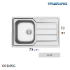 Εικόνα της ΝΕΡΟΧΥΤΗΣ Inox 79x50 cm 1B Γούρνα 34x40x18 cm Athena ΣΑΤΙΝΕ Pyramis