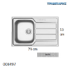 Εικόνα της ΝΕΡΟΧΥΤΗΣ Inox 79x50 cm 1B Γούρνα 34x40x18 cm Athena ΣΑΓΡΕ Pyramis