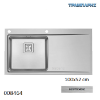 Εικόνα της ΝΕΡΟΧΥΤΗΣ Inox 100x52 cm 1B Γούρνα 45x40x20 cm Αριστερά Olynthos ΒΟΥΡΤΣΙΣΜΕΝΟ Pyramis