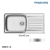 Εικόνα της ΝΕΡΟΧΥΤΗΣ Inox 96x48 cm 1B Γούρνα 50x40x21 cm Space Plus ΓΥΑΛΙΣΜΕΝΟ Pyramis