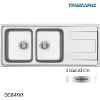 Εικόνα της ΝΕΡΟΧΥΤΗΣ Inox 116x50 cm 2B Γούρνες 33x40x19 cm Alea ΓΥΑΛΙΣΜΕΝΟ Pyramis