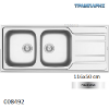 Εικόνα της ΝΕΡΟΧΥΤΗΣ Inox 116x50 cm 2B Γούρνες 34x40x19 cm Zeda ΓΥΑΛΙΣΜΕΝΟ Pyramis