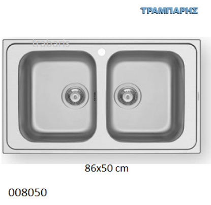 Εικόνα της ΝΕΡΟΧΥΤΗΣ 86x50x19 cm 2B Γούρνες FEDRA EXTRA Maidsinks