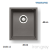 Picture of ΝΕΡΟΧΥΤΗΣ pyragranite 38x44 cm 1B Γούρνα 34x40x20 cm Tetragon IRON GREY Pyramis