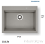 Picture of ΝΕΡΟΧΥΤΗΣ pyragranite 67x51,5 cm 1B Γούρνα 58,6x40x19 cm SIROS INDUSTRIAL GREY Pyramis