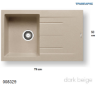 Εικόνα της ΝΕΡΟΧΥΤΗΣ pyragranite 79x50 cm 1B Γούρνα 34x42x20,5 cm ALAZIA DARK BEIGE Pyramis
