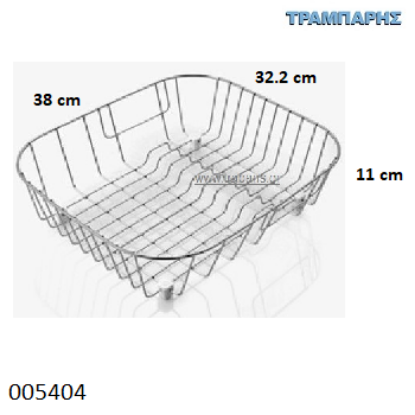 Εικόνα της ΣΤΡΑΓΓΙΣΤΗΡΙ 32,2x38x11 cm Για Γούρνες 34x40 cm Ιnox