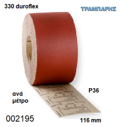 Εικόνα της ΠΑΤΟΧΑΡΤΟ 116 mm P 036 ανά μέτρο ΚΟΚΚΙΝΟ ΡΟΛΛΟ 25m 330 duroflex Smirdex
