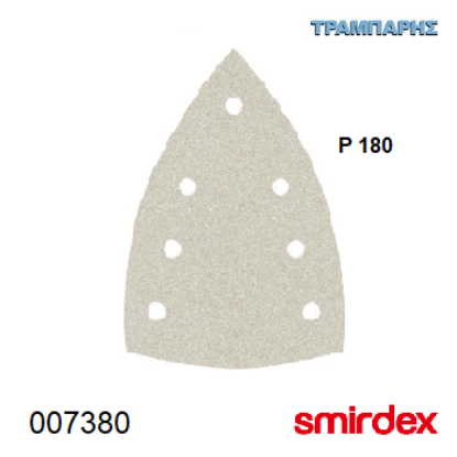 Picture of ΓΥΑΛΟΧΑΡΤΟ ΤΡΙΓΩΝΟ P 180 με 7 Τρύπες Velcro 100x147x147 mm Σειρά 510 Smirdex