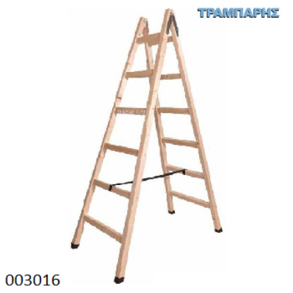 Picture of ΣΚΑΛΑ ΞΥΛΙΝΗ 6 ΣΚΑΛΙΑ Y : 175 cm ΔΙΠΛΗ