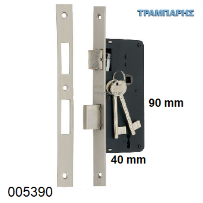 Picture of ΚΛΕΙΔΑΡΙΑ 40x90 mm ΤΕΤΡΑΓΩΝΗ  Νίκελ ματ πλάκα: 23 cm Master
