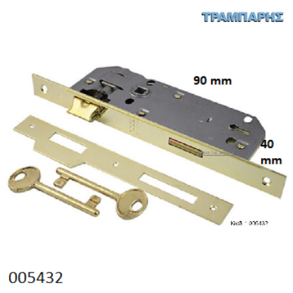 Picture of ΚΛΕΙΔΑΡΙΑ 40x90 mm πλάκα ΤΕΤΡΑΓΩΝΗ ΧΡΥΣΗ Agb