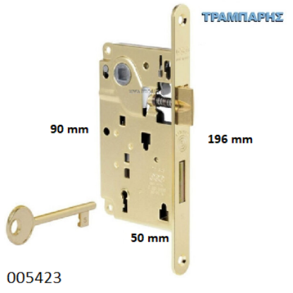Picture of ΚΛΕΙΔΑΡΙΑ 50x90 mm CENTRO 19.6 mm πλάκα ΟΒΑΛ ΧΡΥΣΗ Agb
