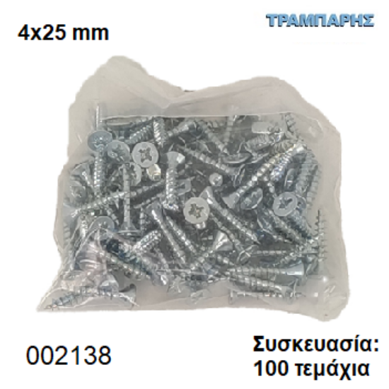 Picture of 4x25 mm ΦΡΕΖΑΤΗ 100 τεμάχια ΝΟΒΟΠΑΝΟΒΙΔΑ Γαλβανιζέ