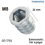 Picture of ΒΥΣΜΑ M8x24 mm Συσκευασία: 100 τεμάχιων ΞΥΛΟΥ Φ10 mm ΜΕΤΑΛΛΙΚΟ  με Αλλεν