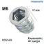 Picture of ΒΥΣΜΑ M6x17 mm  Συσκευασία: 40 τεμάχιων ΞΥΛΟΥ Φ8 mm ΜΕΤΑΛΛΙΚΟ  με Αλλεν