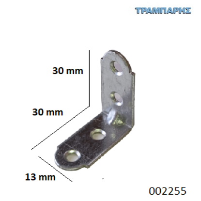 Εικόνα της ΓΩΝΙΑ 30x30 mm ΜΑΡΑΓΚΩΝ Γαλβανιζέ Συσκευασία: ανά τεμάχιo