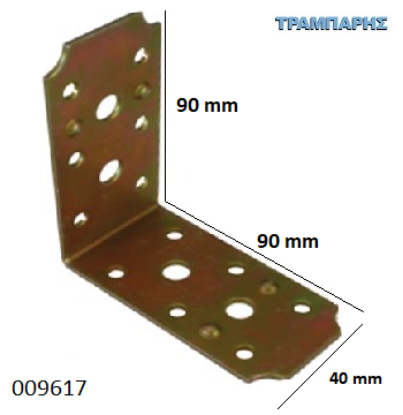 Εικόνα της ΓΩΝΙΑ 90x90x40 mm Ιρίδιο