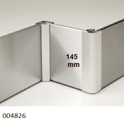 Εικόνα της ΓΩΝΙΑ ΜΠΑΖΑΣ 145 mm Inox 90 μοίρες ΠΛΑΣΤΙΚΟ