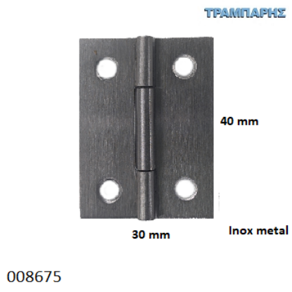 Εικόνα της ΜΕΝΤΕΣΕΣ ΠΛΑΚΑ 40x30 mm Inox metal