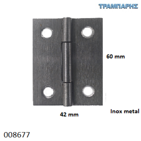 Εικόνα της ΜΕΝΤΕΣΕΣ ΠΛΑΚΑ 60x42 mm Inox metal