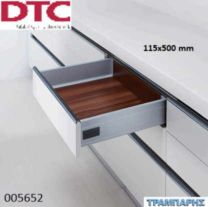 Picture of ΟΔΗΓΟΣ 500 mm Y: 120 mm DRAGON-BOX ΑΣΗΜΙ ΣΤΡΟΓΓΥΛΟ με φρένο DTC